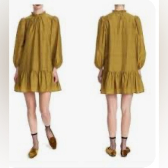 Corey Lynn Calter Dresses & Skirts - Corey Lynn Calter dress ruffle neck long sleeve Sz L